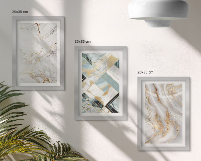 Mur de cadres Motifs de marbre abstraits élégants et tendance