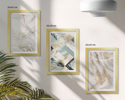 Mur de cadres Motifs de marbre abstraits élégants et tendance