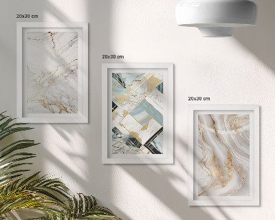 Mur de cadres Motifs de marbre abstraits élégants et tendance