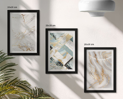 Mur de cadres Motifs de marbre abstraits élégants et tendance