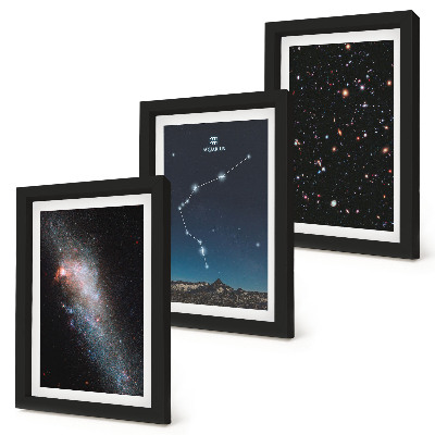 Mur de cadres Signe astrologique cosmique Verseau