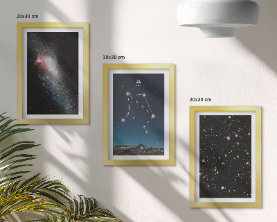 Ensemble de 3 tableaux Ciel nocturne de la galaxie Balance