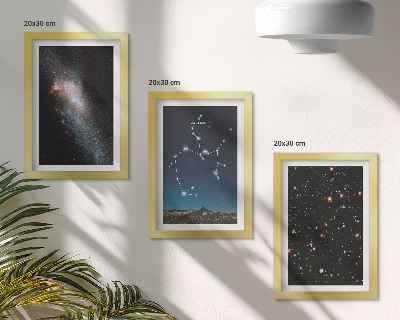 Mur de cadres Galaxies, constellations et signe du zodiaque spatial Sagittaire