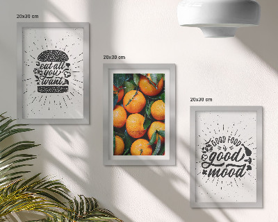 Lot de 3 tableaux Motifs de cuisine et oranges juteuses