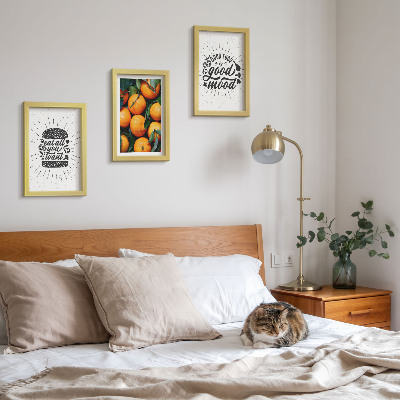 Lot de 3 tableaux Motifs de cuisine et oranges juteuses
