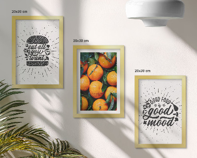 Lot de 3 tableaux Motifs de cuisine et oranges juteuses