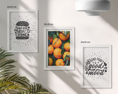 Lot de 3 tableaux Motifs de cuisine et oranges juteuses