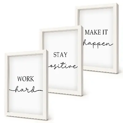 Mur de cadres à citations minimalistes et motivantes
