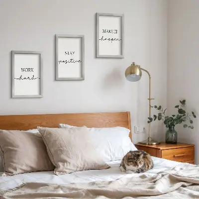 Mur de cadres à citations minimalistes et motivantes