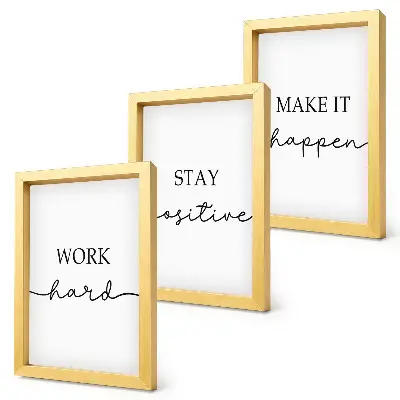 Mur de cadres à citations minimalistes et motivantes