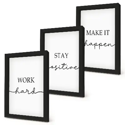 Mur de cadres à citations minimalistes et motivantes