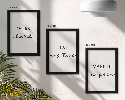 Mur de cadres Citations minimalistes et motivantes qui inspirent