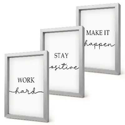 Mur de cadres à citations minimalistes et motivantes