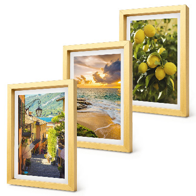 Mur de cadres Rues pittoresques, mer, plage et agrumes