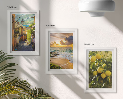 Mur de cadres Rues pittoresques, mer, plage et agrumes
