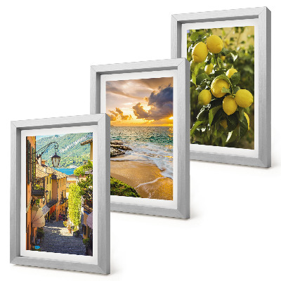 Mur de cadres Rues pittoresques, mer, plage et agrumes