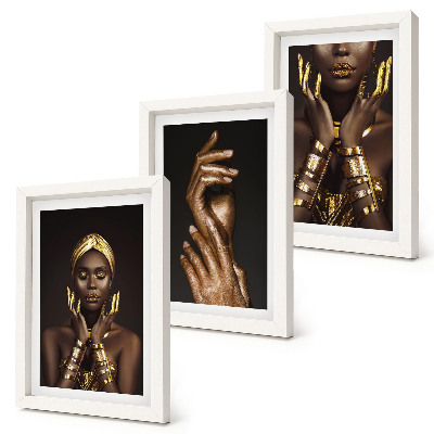 Mur de cadres Portraits élégants d'une femme africaine