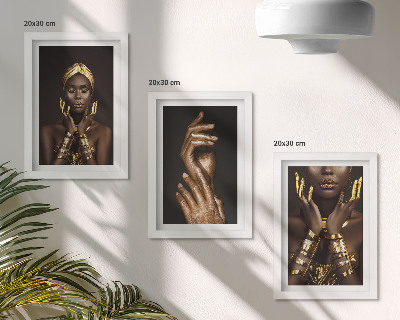 Mur de cadres Portraits élégants d'une femme africaine