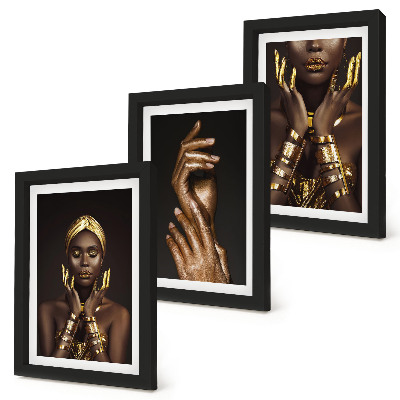Mur de cadres Portraits élégants d'une femme africaine