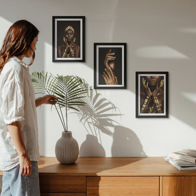 Mur de cadres Portraits élégants d'une femme africaine