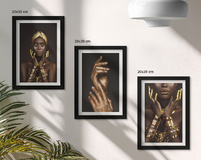 Mur de cadres Portraits élégants d'une femme africaine