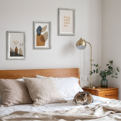 Mur de cadres Formes abstraites et accents naturels inclus