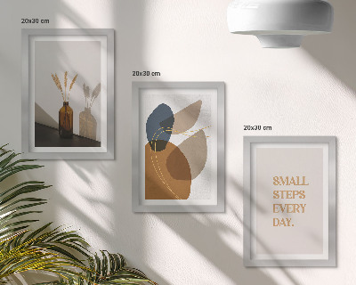 Mur de cadres Formes abstraites et accents naturels inclus