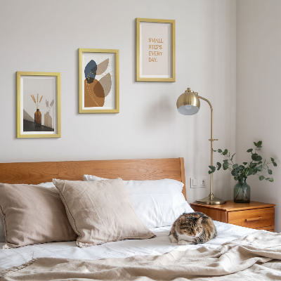 Mur de cadres Formes abstraites et accents naturels inclus
