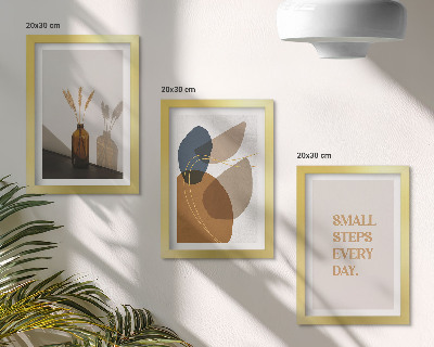 Mur de cadres Formes abstraites et accents naturels inclus