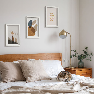 Mur de cadres Formes abstraites et accents naturels inclus