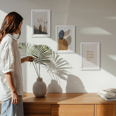 Mur de cadres Formes abstraites et accents naturels inclus