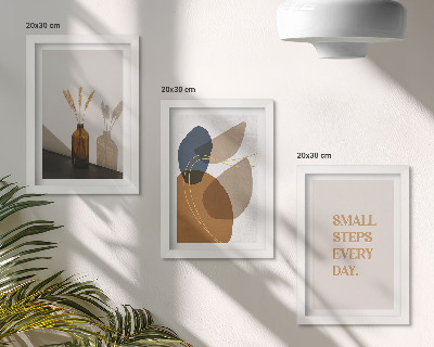 Mur de cadres Formes abstraites et accents naturels inclus