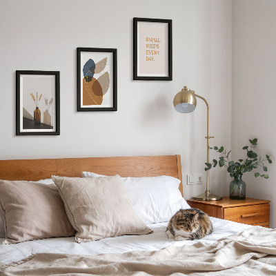 Mur de cadres Formes abstraites et accents naturels inclus