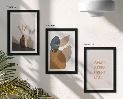 Mur de cadres Formes abstraites et accents naturels inclus
