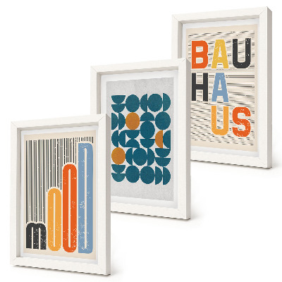 Mur de cadres Affiches à motifs géométriques style Bauhaus
