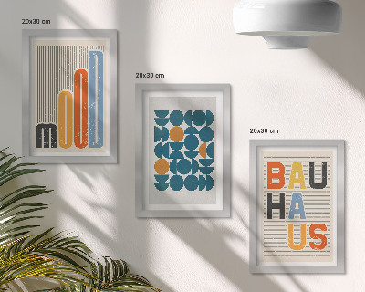 Mur de cadres Affiches à motifs géométriques style Bauhaus
