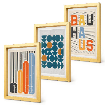 Mur de cadres Affiches à motifs géométriques style Bauhaus