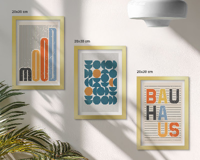 Mur de cadres Affiches à motifs géométriques style Bauhaus