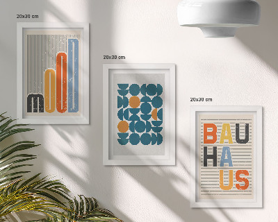 Mur de cadres Affiches à motifs géométriques style Bauhaus