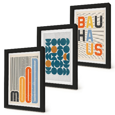 Mur de cadres Affiches à motifs géométriques style Bauhaus