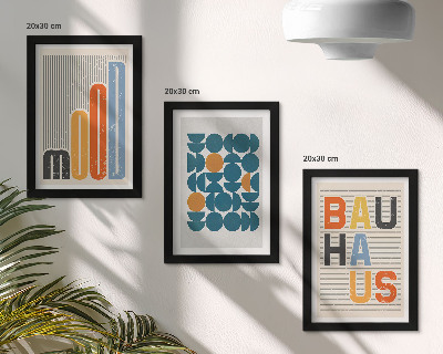 Mur de cadres Affiches à motifs géométriques style Bauhaus
