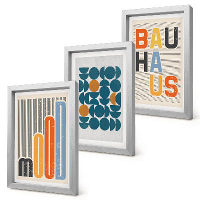 Mur de cadres Affiches à motifs géométriques style Bauhaus