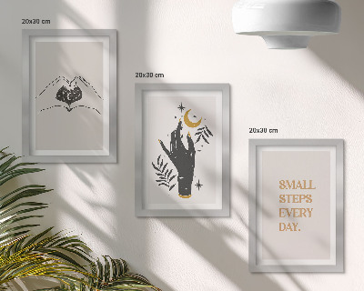 Mur de cadres Illustrations minimalistes inspirant un texte bohème