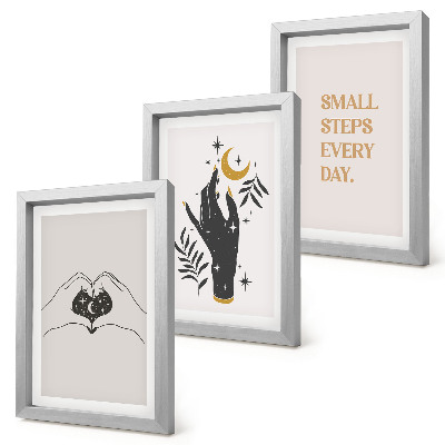 Mur de cadres Illustrations minimalistes inspirant un texte bohème