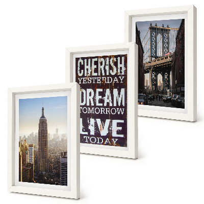 Mur de cadres Paysages de New York avec une citation inspirante