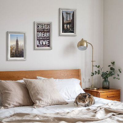 Mur de cadres Paysages de New York avec une citation inspirante