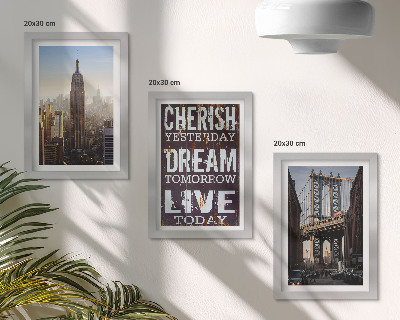 Mur de cadres Paysages de New York avec une citation inspirante
