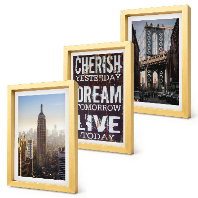 Mur de cadres Paysages de New York avec une citation inspirante