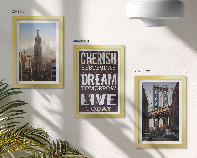Mur de cadres Paysages de New York avec une citation inspirante