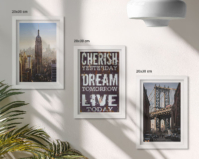 Mur de cadres Paysages de New York avec une citation inspirante